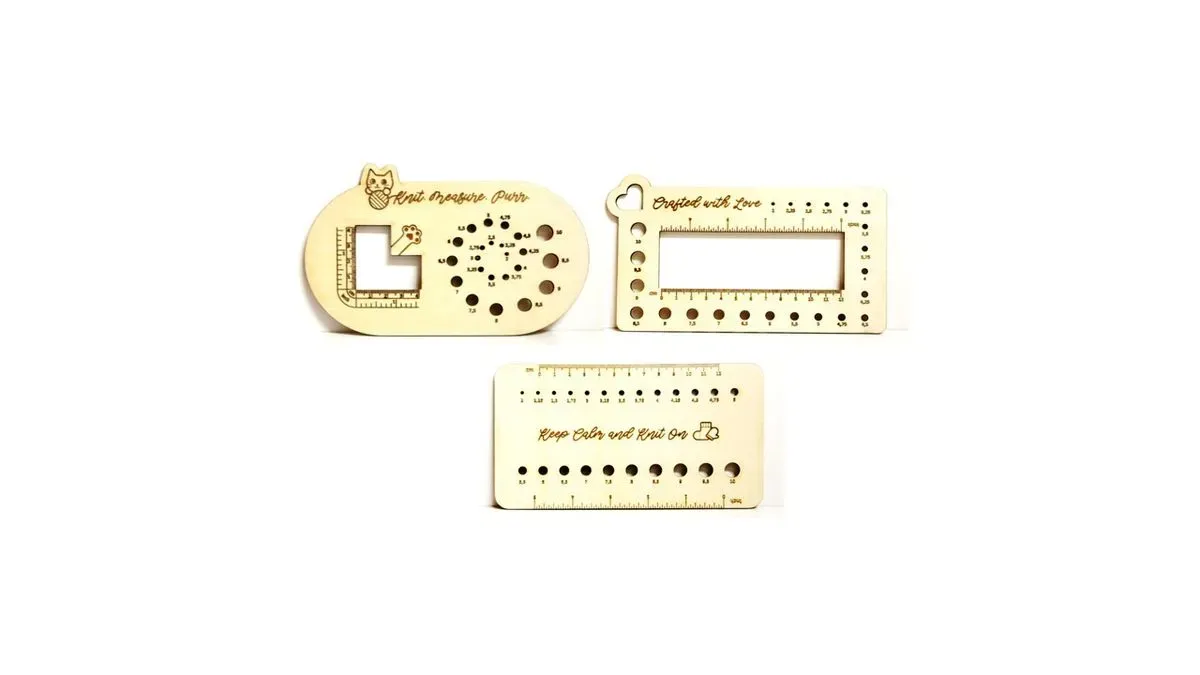 Knitting Needle gauge and ruler thumbnail image