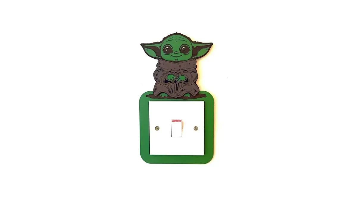 Light Switch Frame - Baby Yoda - Small thumbnail image