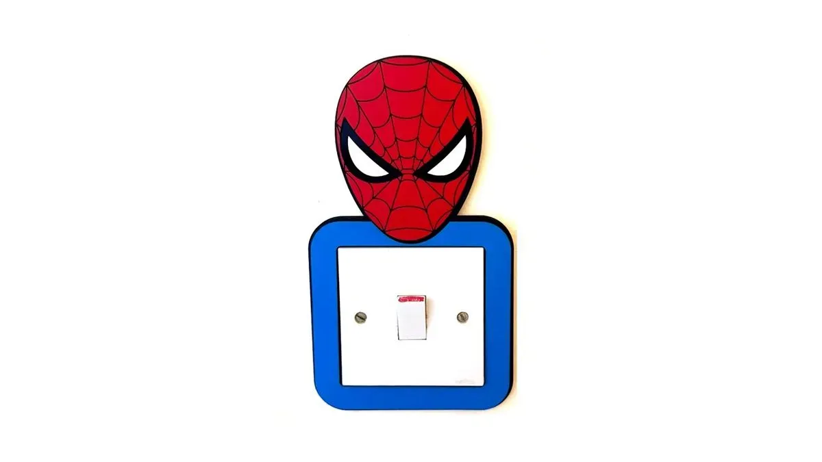 Light Switch Frame - Spiderman Face - small thumbnail image