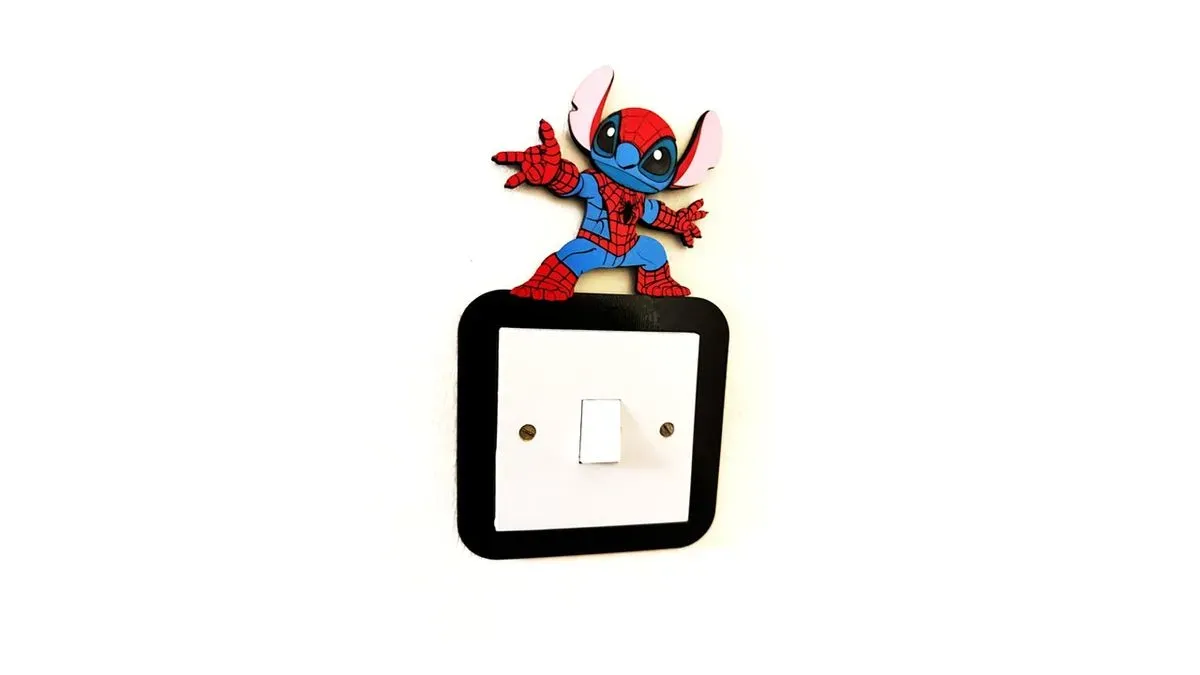 Light Switch Frame - Super-Man Stitch 1 - small pic thumbnail image