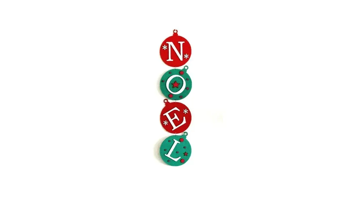 Noel chained Bauble set - small pic thumbnail image