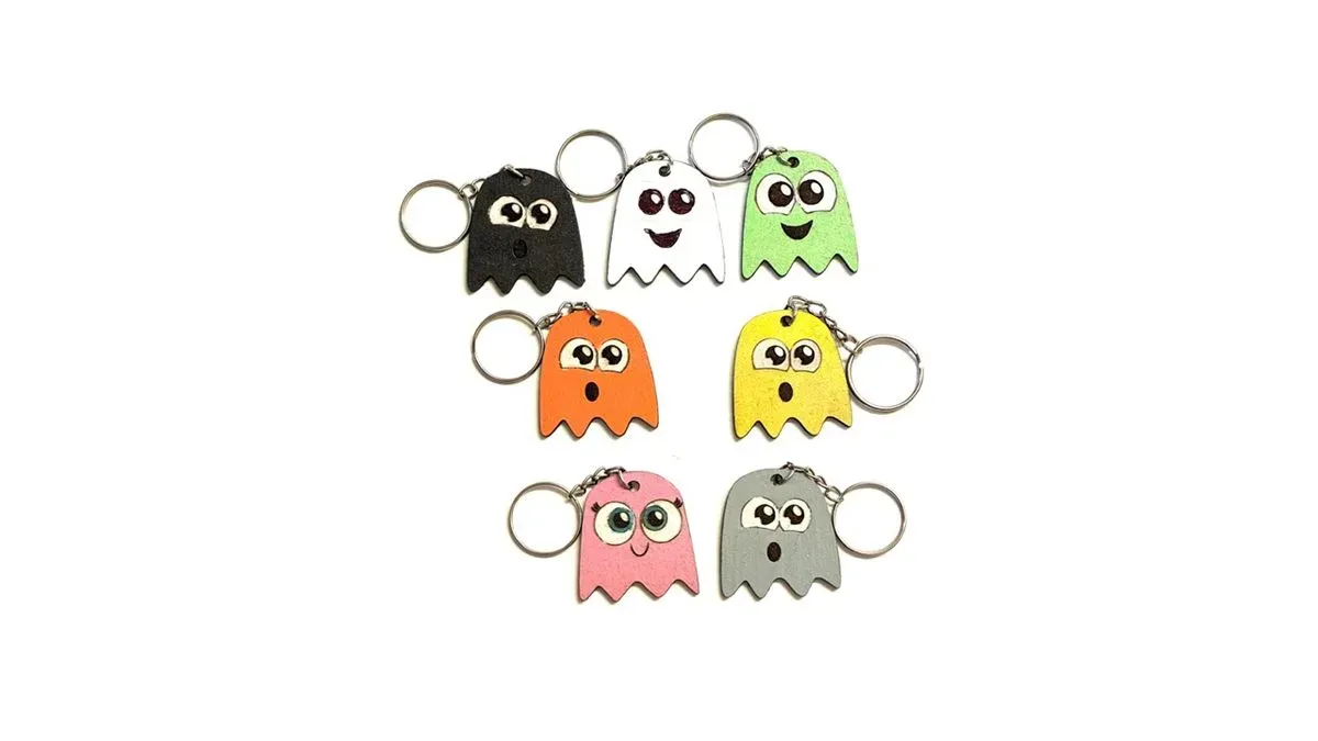 Pacman Ghost Keyrings 2 small pic thumbnail image