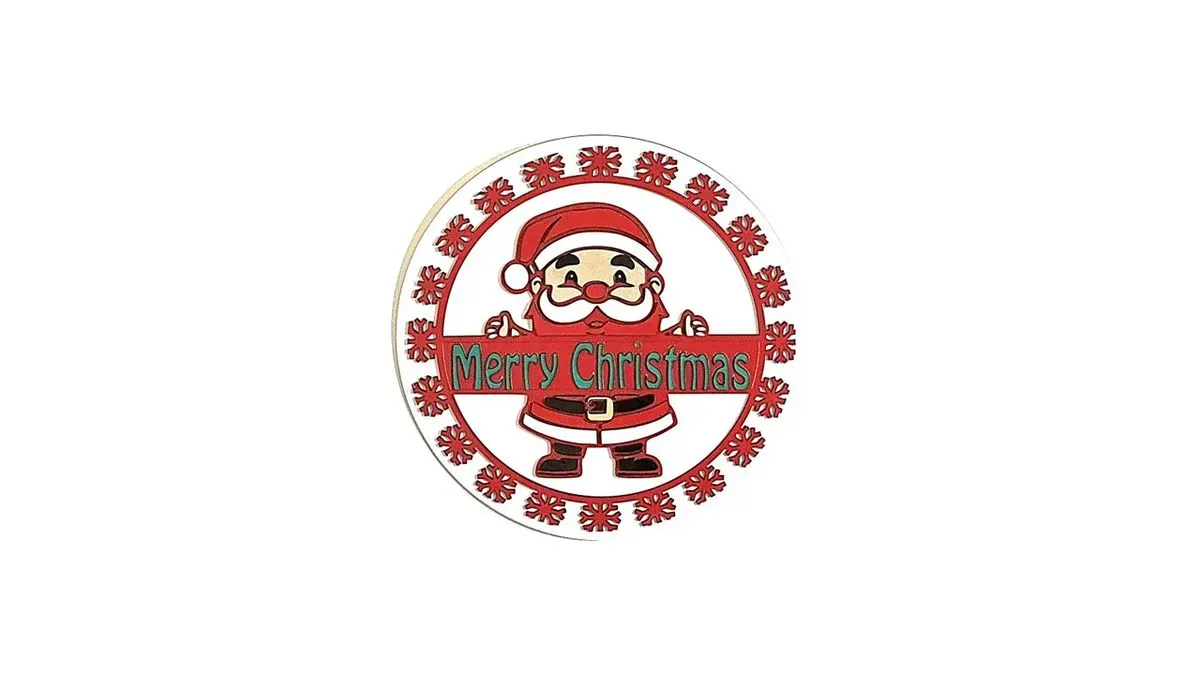 Santa Wall Bauble 1 - small pic thumbnail image