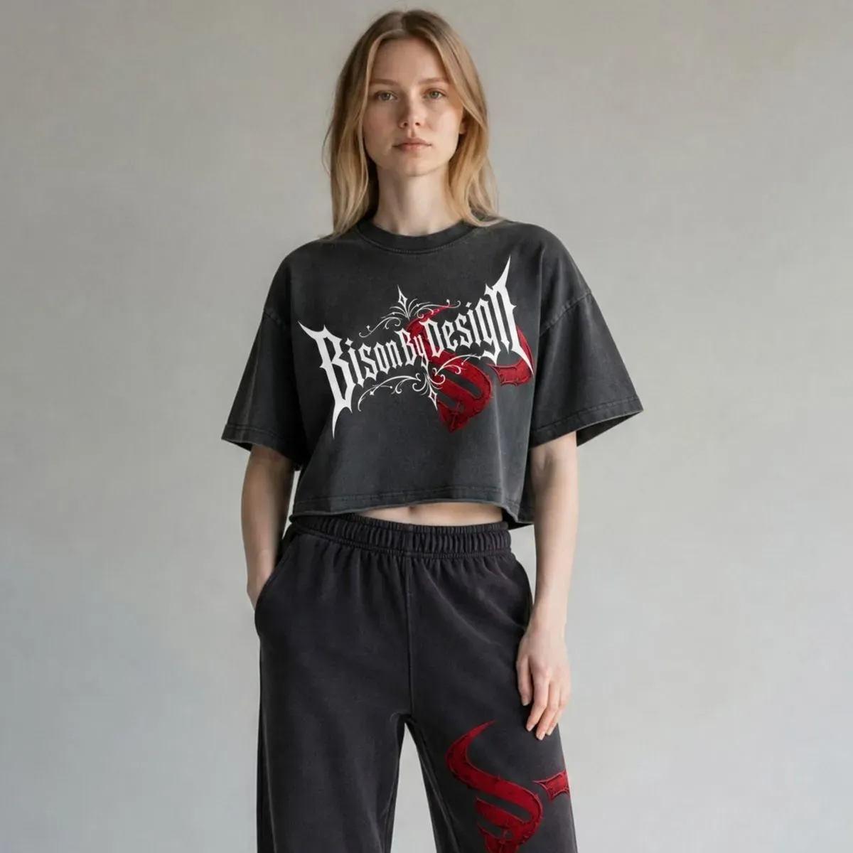 8219175993417-nslwjsxor6lnr1vldg1cjn-Y2K-Acid-Wash-Black-SweatPants-Gothic-Style-BisonByDesign-Bottom-Front--Virtual-Model- thumbnail image