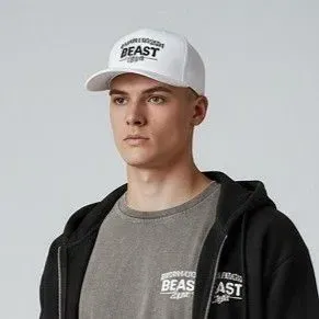 8224613569119-zyt1tkscj8e6pz171wfbnh-BEAST-Dept-Snapback-Flat-Peak-Cap-White-front--Virtual-Model- thumbnail image