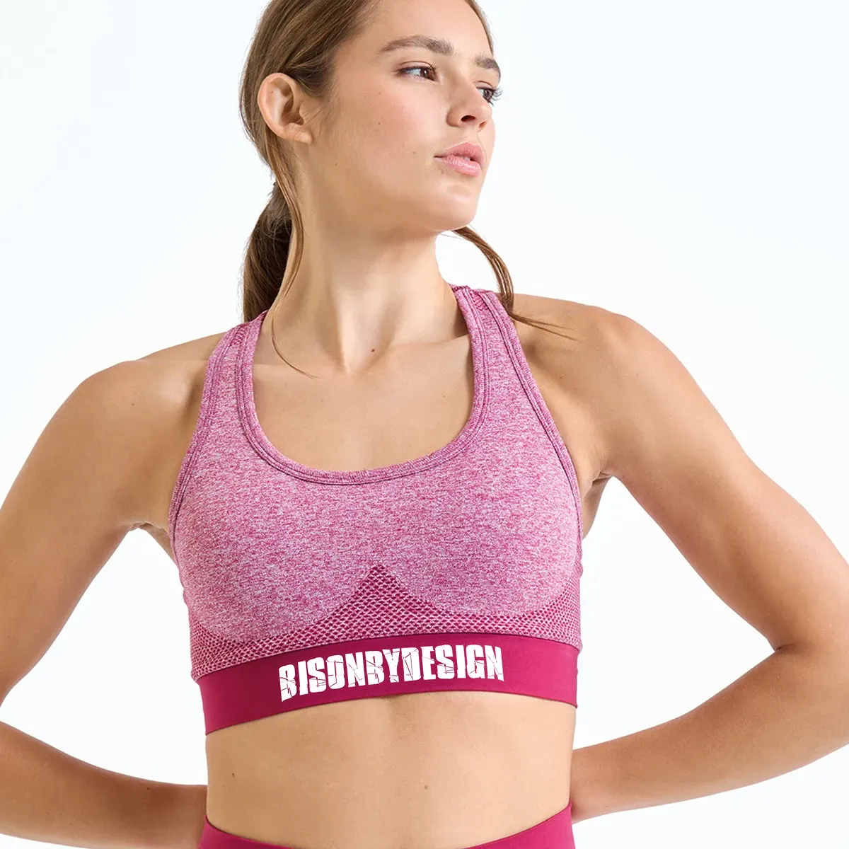 Burgundy Sports Bra 1 Front Model thumbnail image
