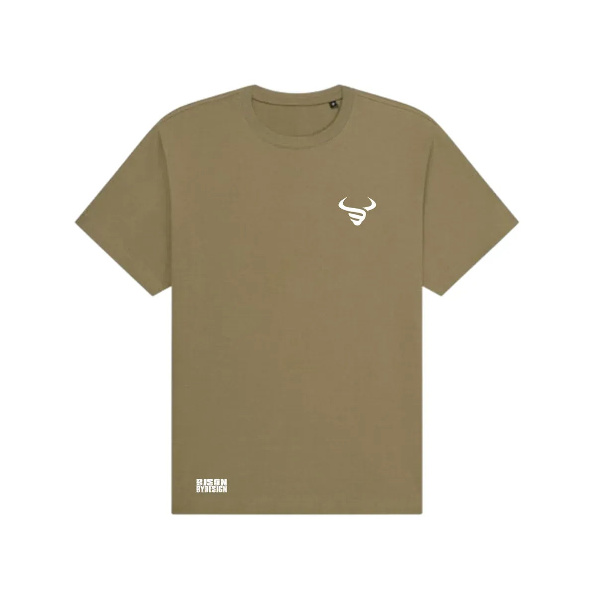Elevate Oversized Basic Breast Head Logo Front Army - White Logo thumbnail image