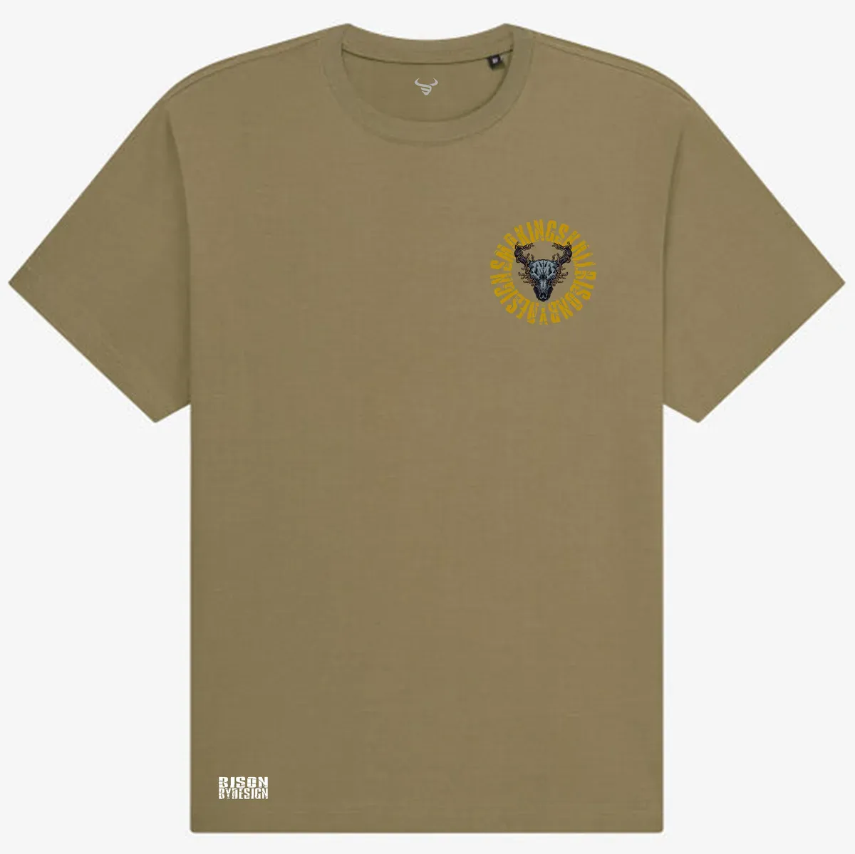 Elevate Oversized SMOKINGSKULL Front Army - Gold Writing Logo thumbnail image
