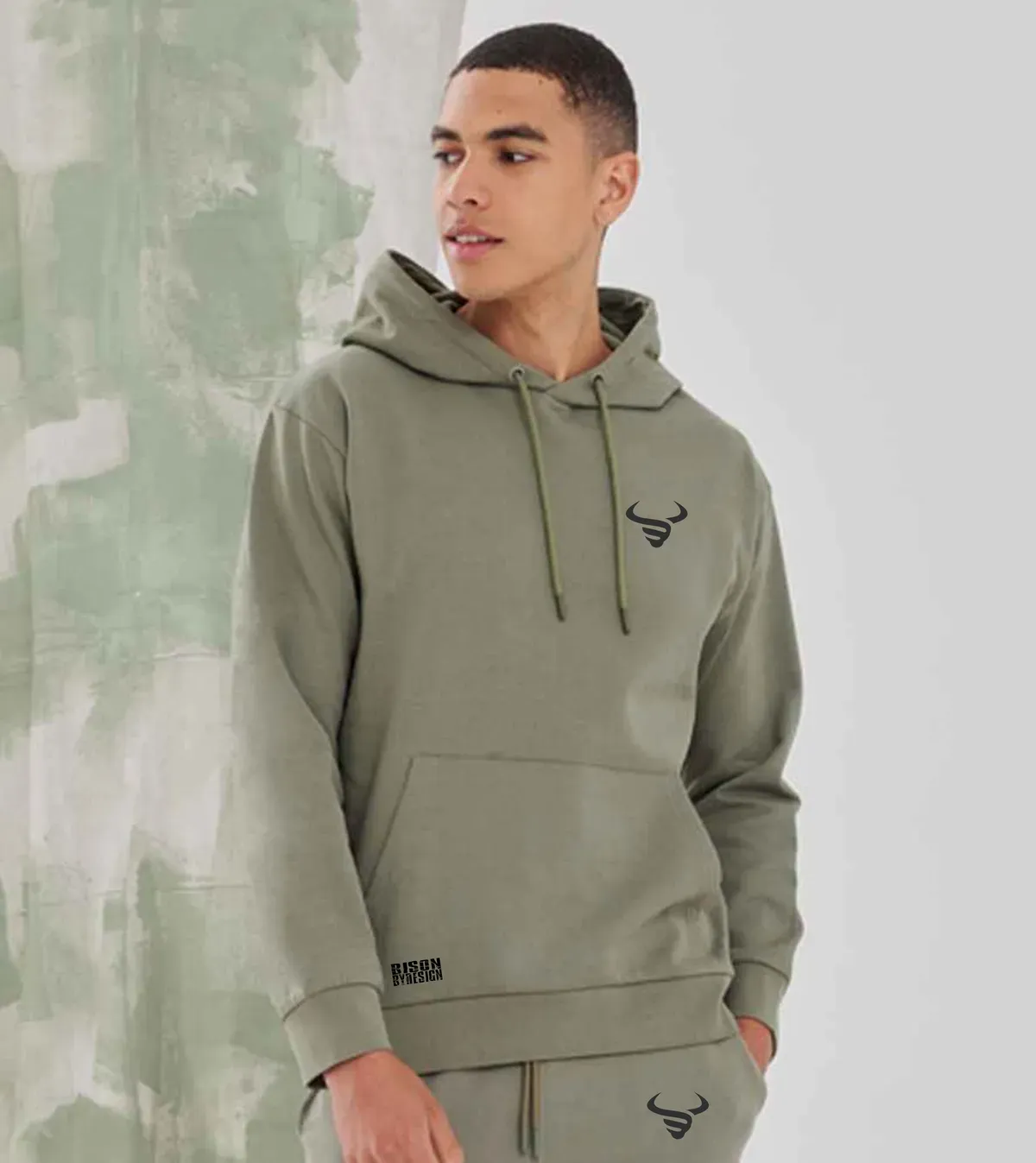 Kharki Hoodie Jogger - Set Model thumbnail image