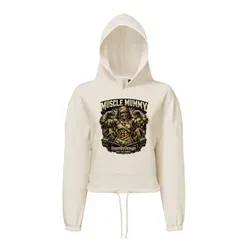 Cropped Oversized Hoodie Burgundy - Back thumbnail image