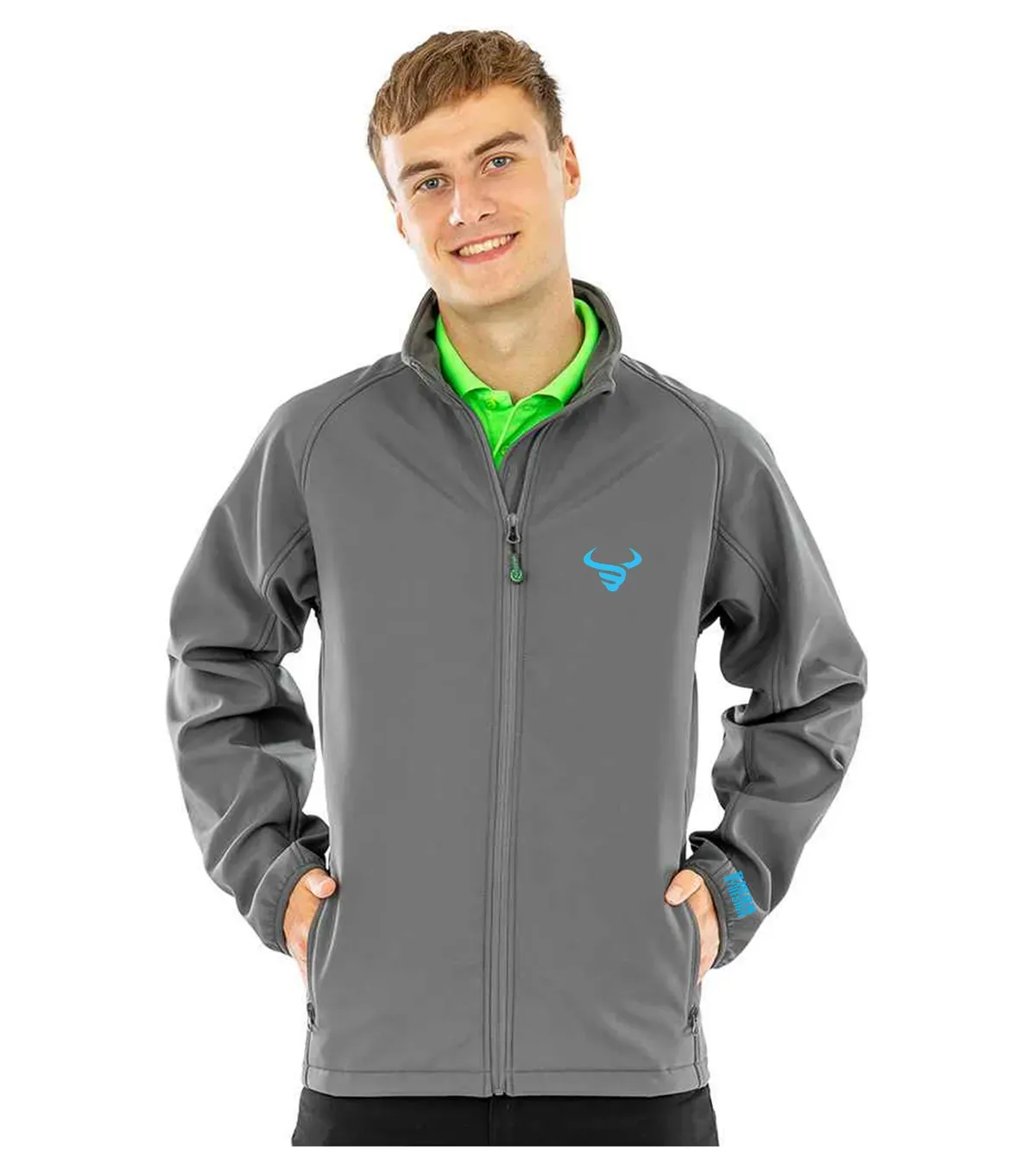 Result Soft Shell Jacket Men Grey Front Model thumbnail image