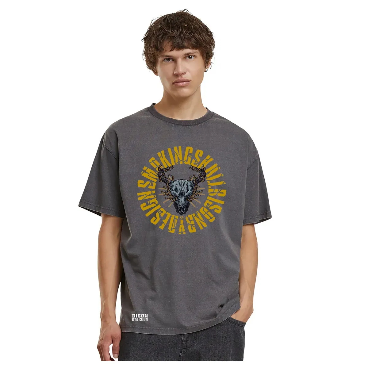 Vintage Smoking Skull Shirt thumbnail image