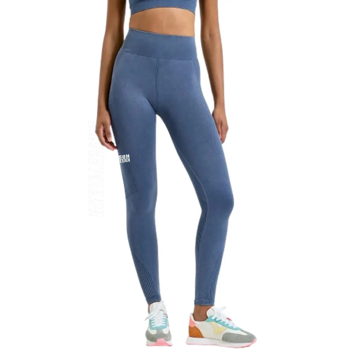Womens Denin Leggings Blue front thumbnail image