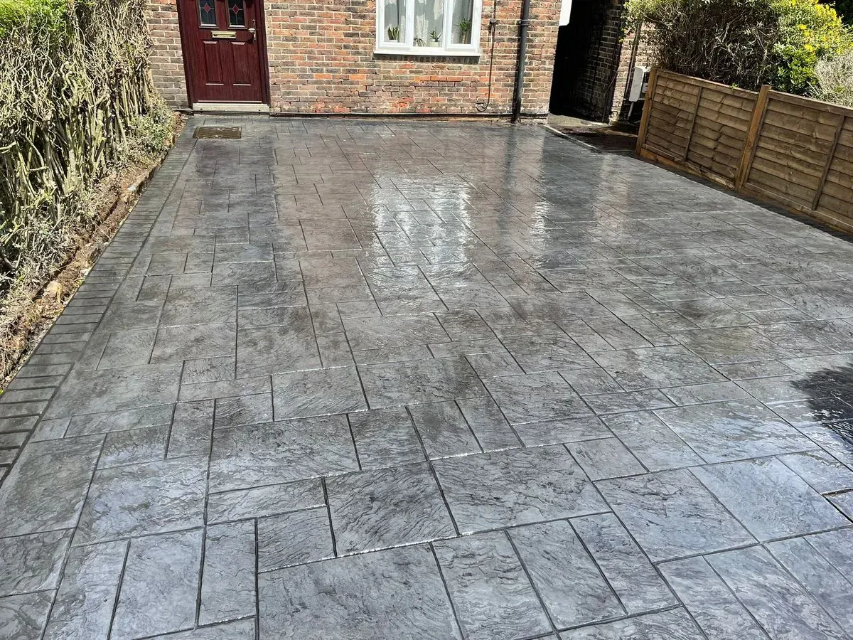 Imprinted concrete image background image