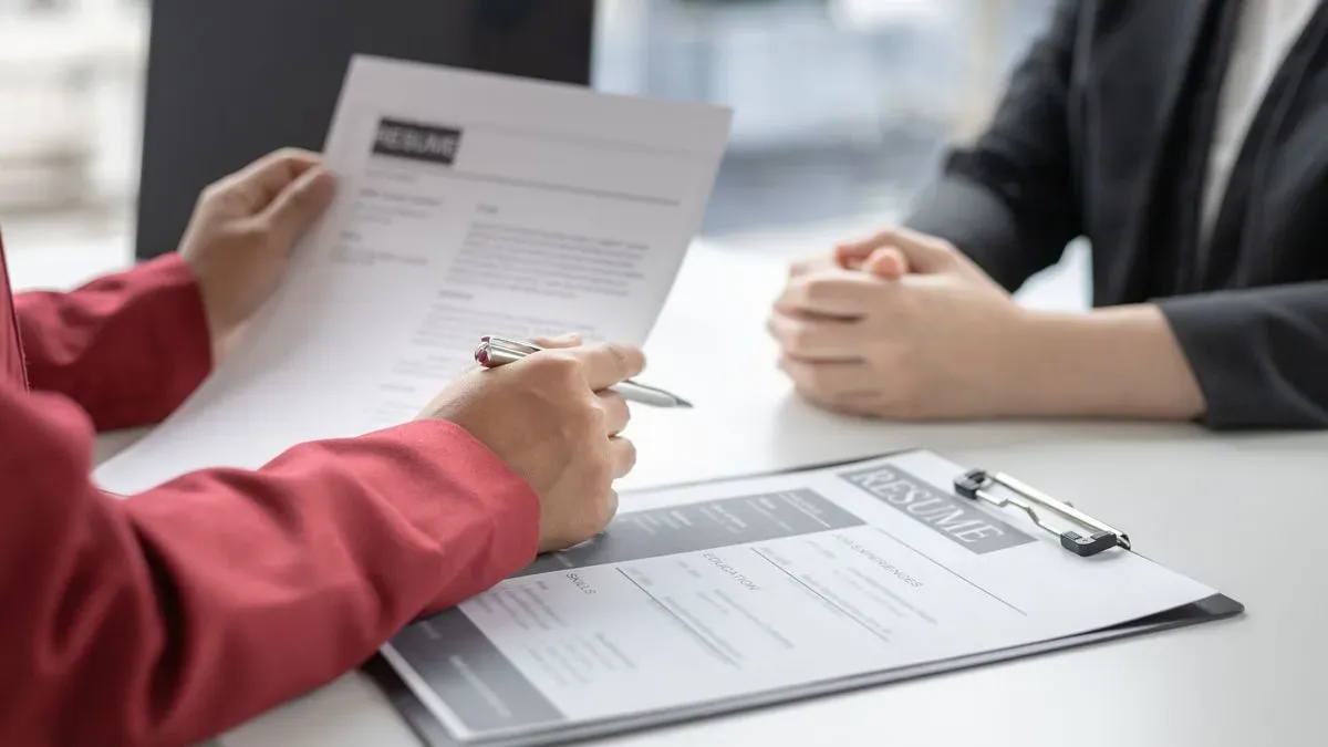Candidates preparing for a hospitality job interview