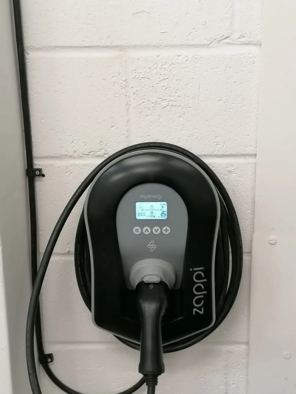 Electric vehicle charging point installation image background image