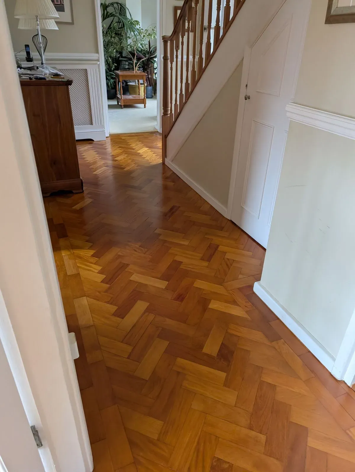 Wood floor restoration in Hadlow