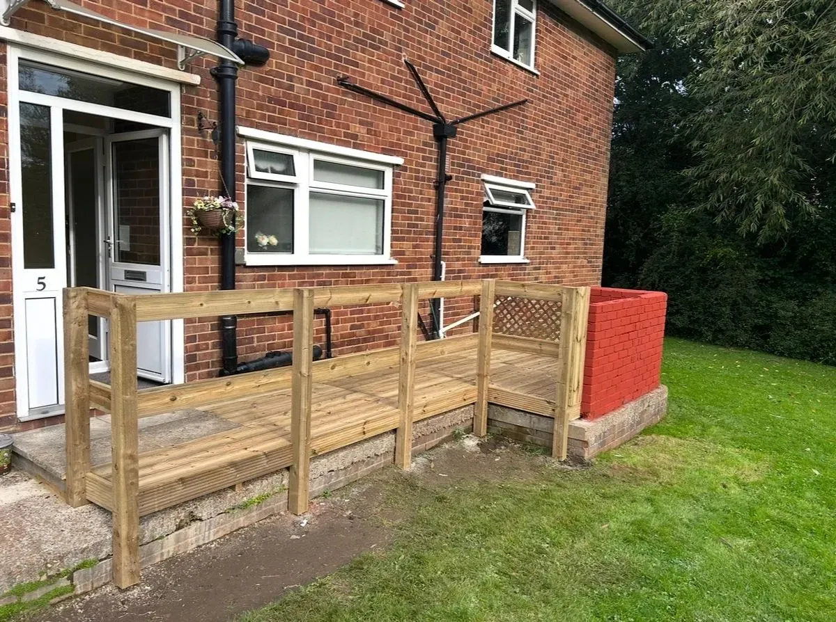 Decking and pergolas image background image