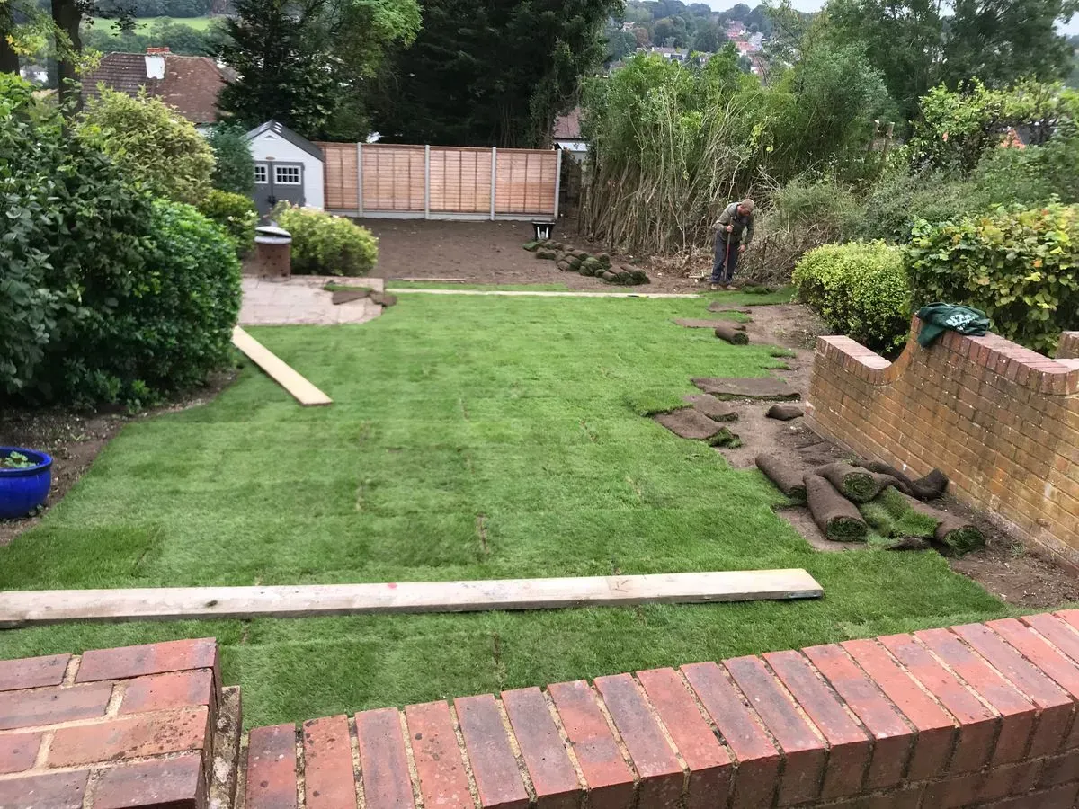 Lawn installation image background image