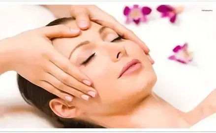 Close-up of facial technique during massage in Trouton