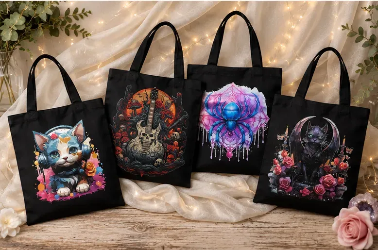 8212406937749-59exhjhhc4eekwegpxhau-llj-creations-black-fantasy-tote-bag-collection thumbnail image