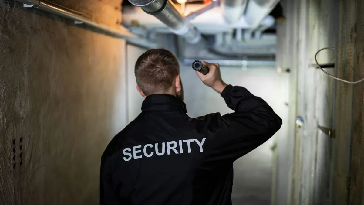 Local workers on a Croydon construction site with security presence