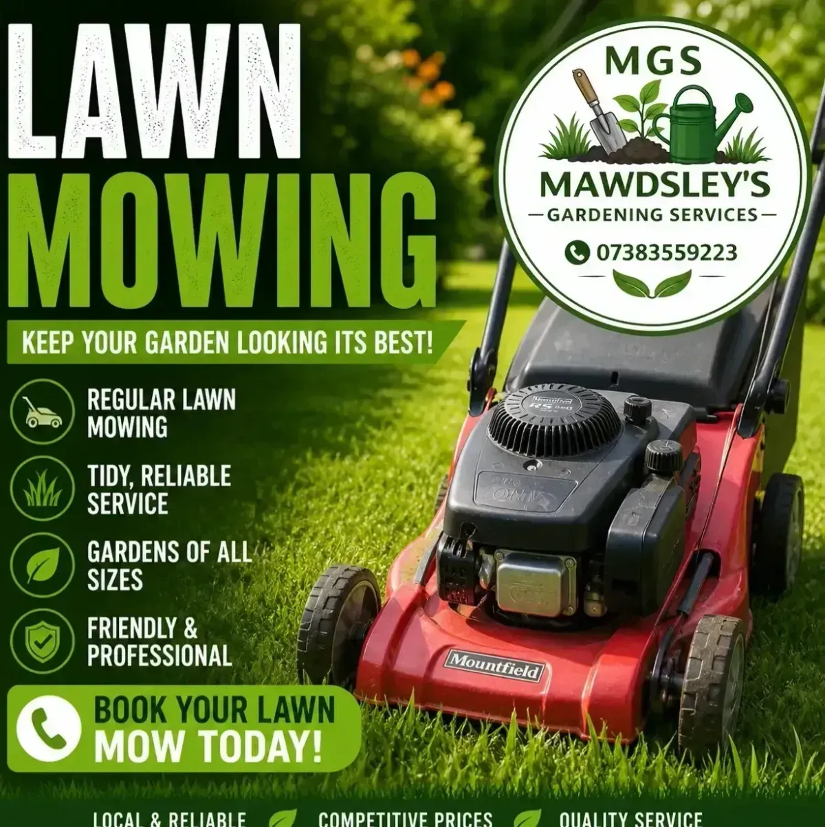 Lawn mowing image