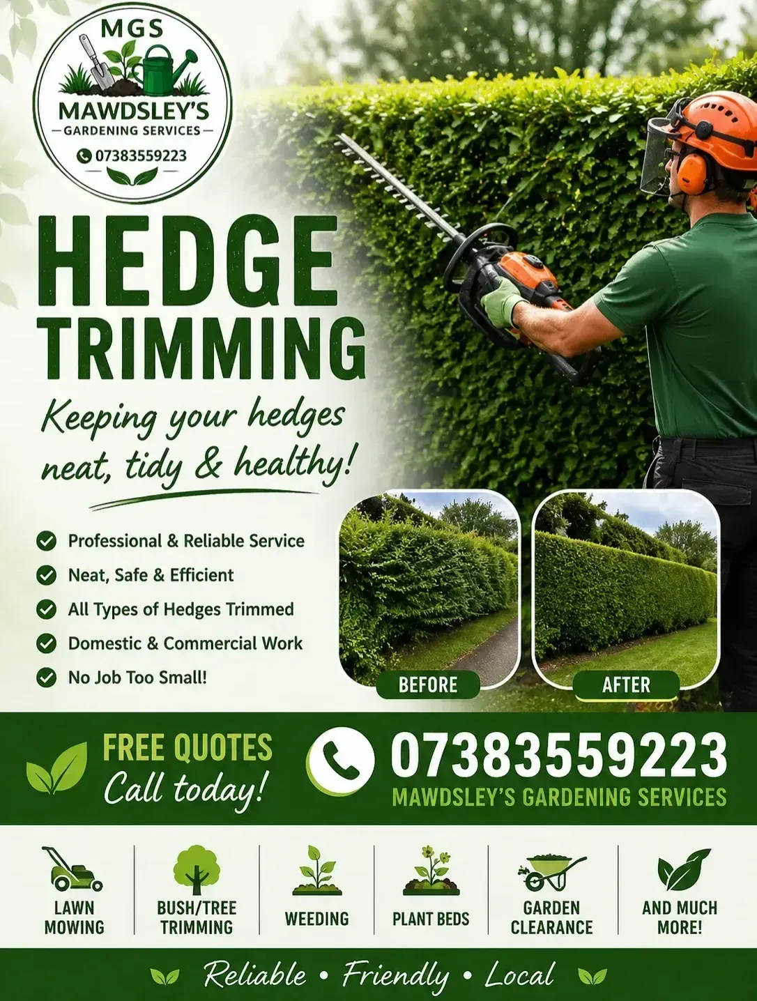 Hedge trimming image