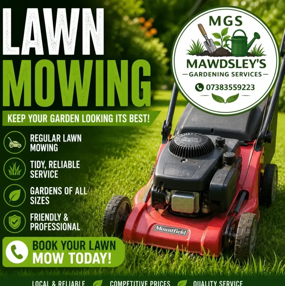Lawn mowing image