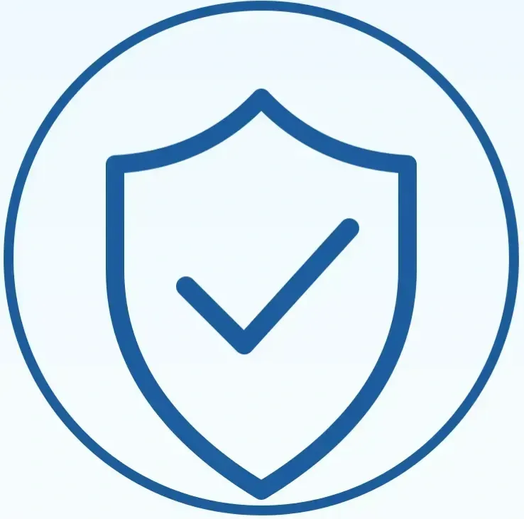 Shield with a checkmark representing flexible credit support