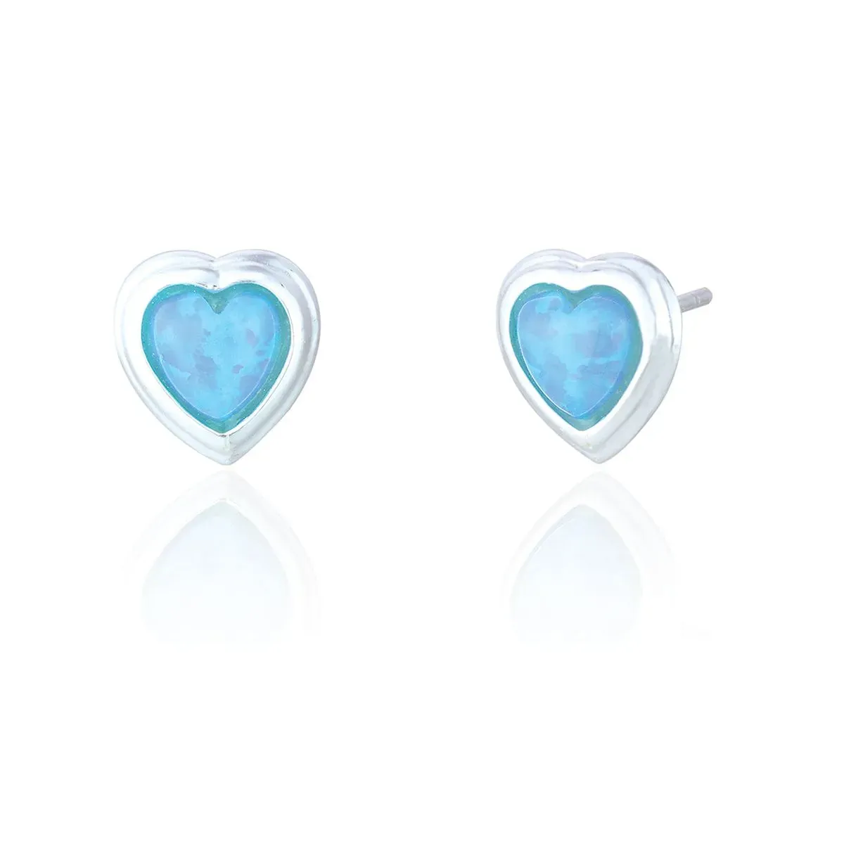 Blue Heart Opal Earring's thumbnail image