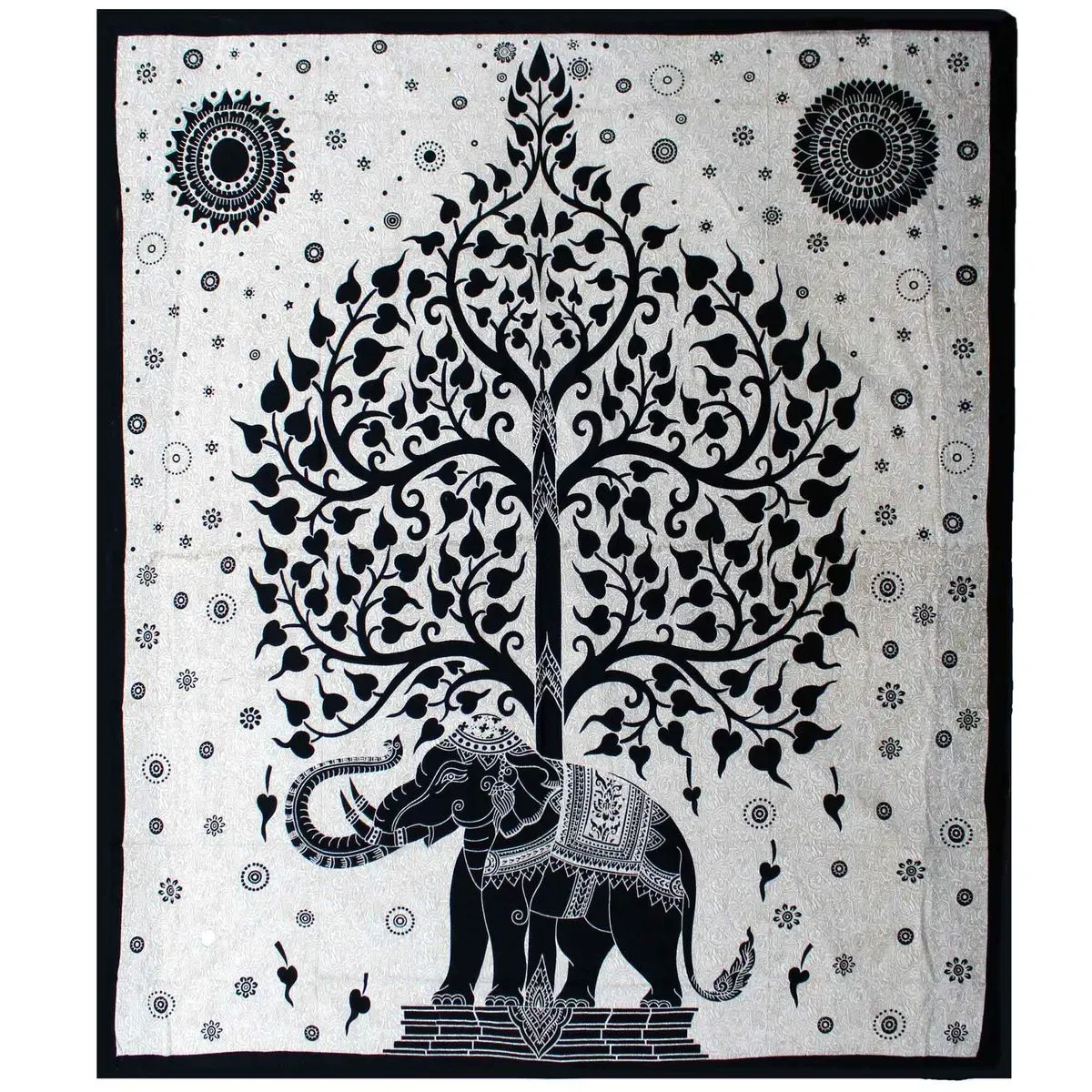 Double Elephant and tree BLACK & WHITE thumbnail image