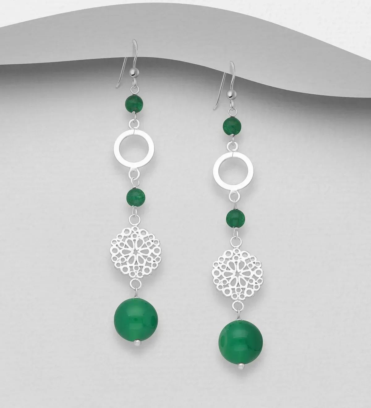 Green Onyx flower and circle thumbnail image