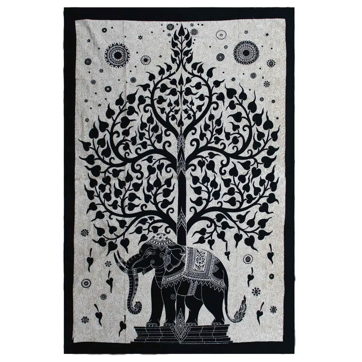 Single Elephant and tree BLACK & WHITE thumbnail image