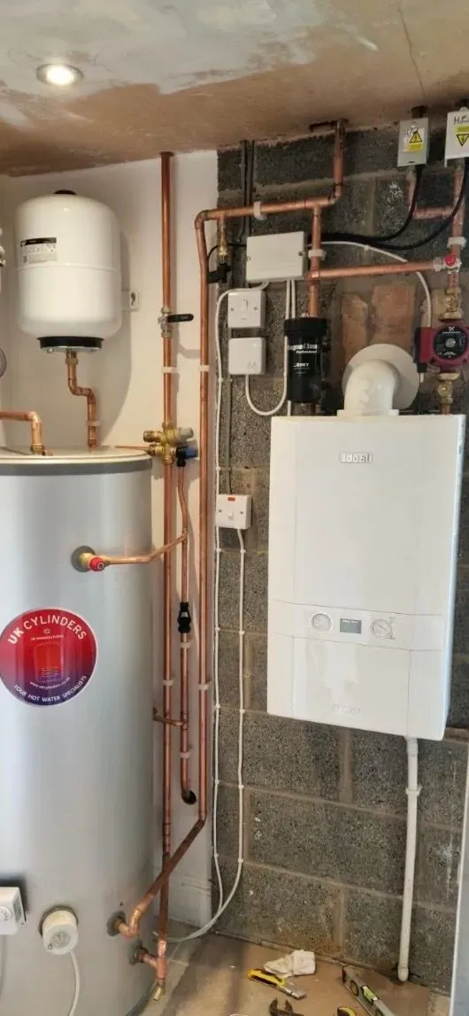 Central heating installation image background image