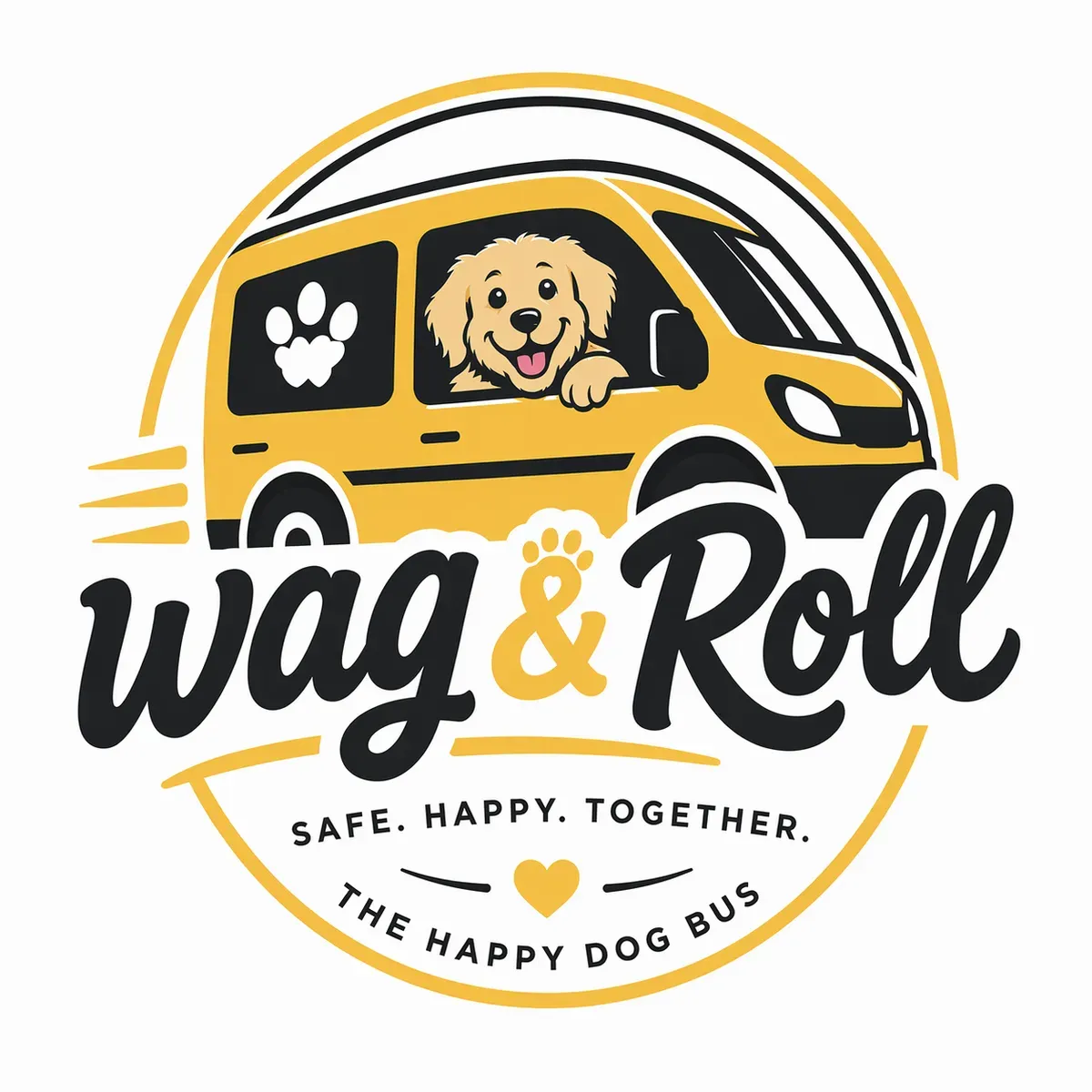 Wag & Roll Dog Bus logo