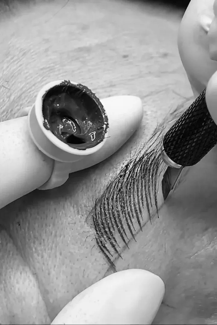 Eyebrow wax and tint image background image
