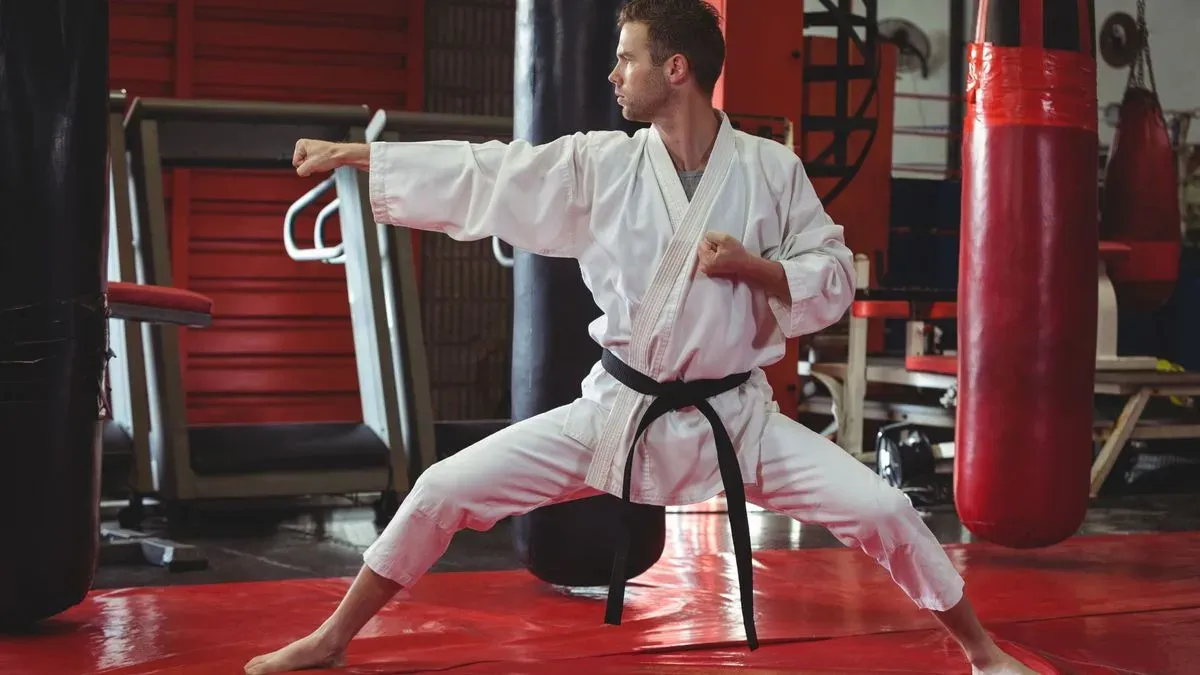 Karate class demonstration in Stanwell