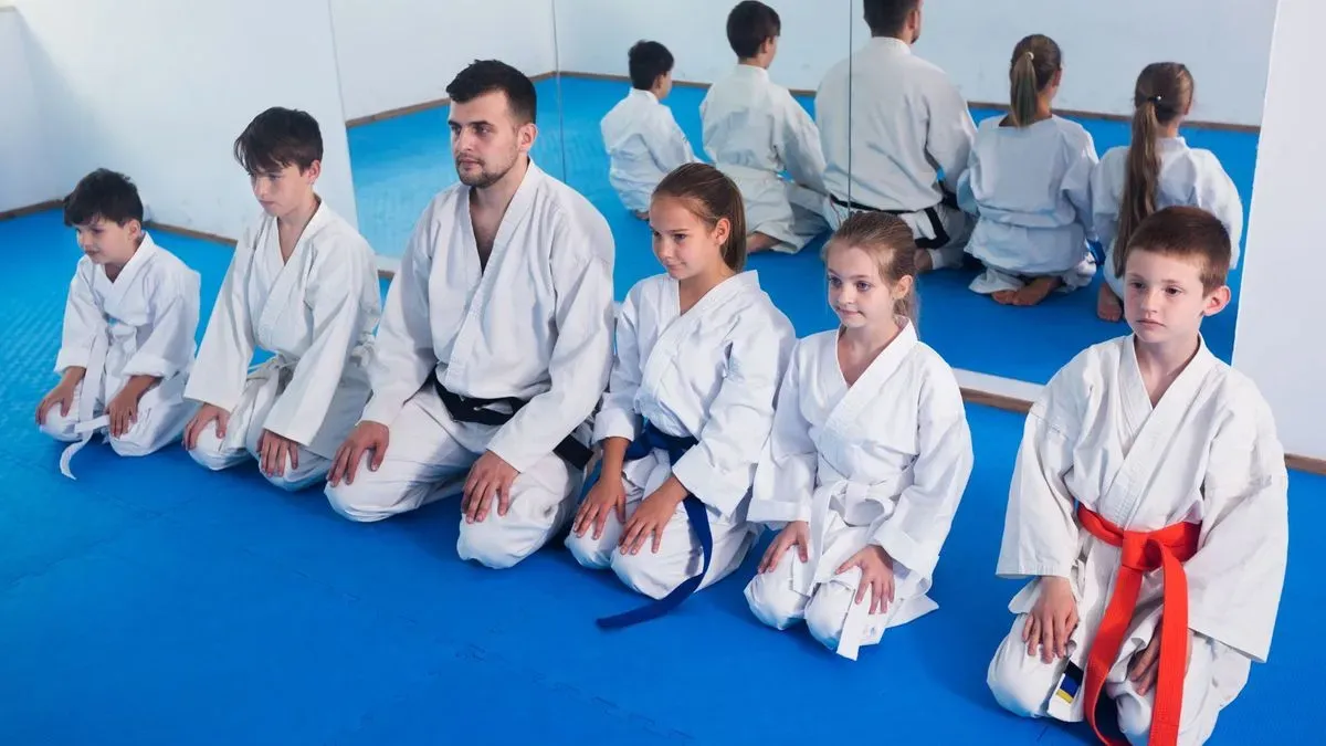 Group photo of karate kids in Stanwell