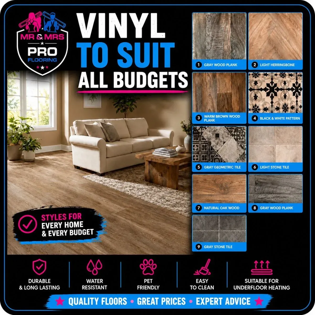 Vinyl Flooring Supply and Fitting image background image