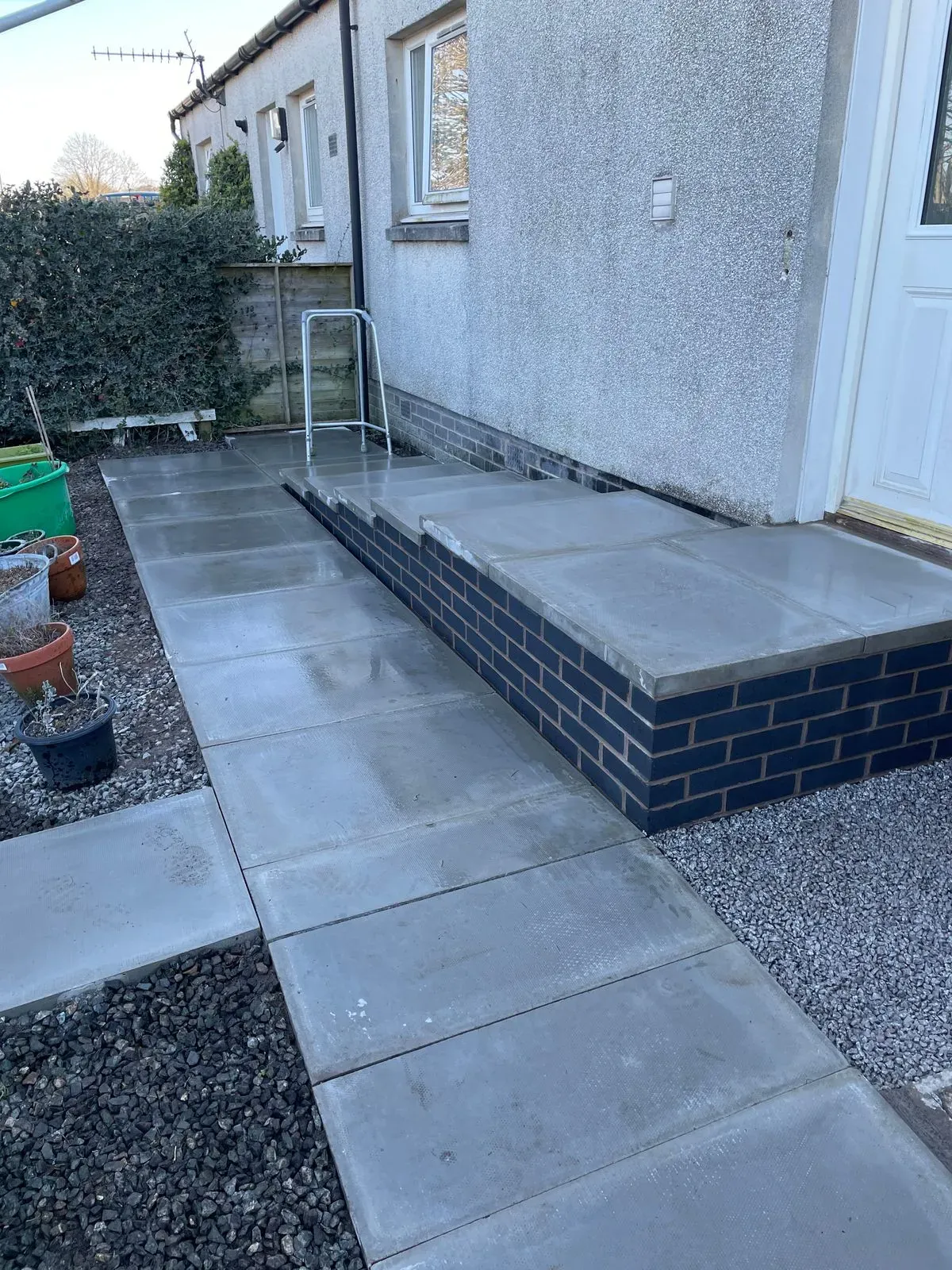 Decking, Fencing, Slabbing, Monoblocking, Full Garden Renovation, Indian Sandstone, Brickwork, Kerbing, Artificial Grass, Steps image background image