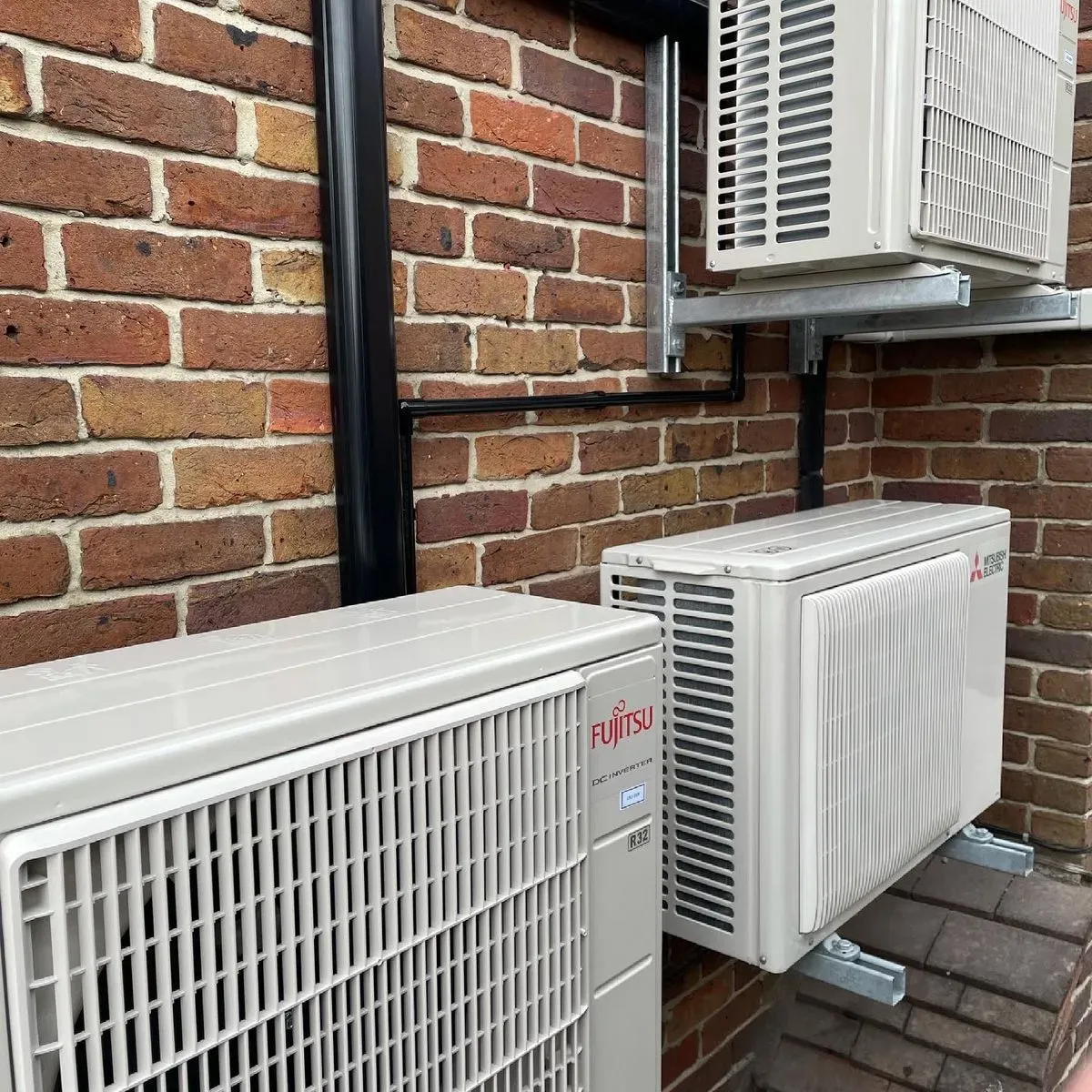 Air conditioning installation image background image