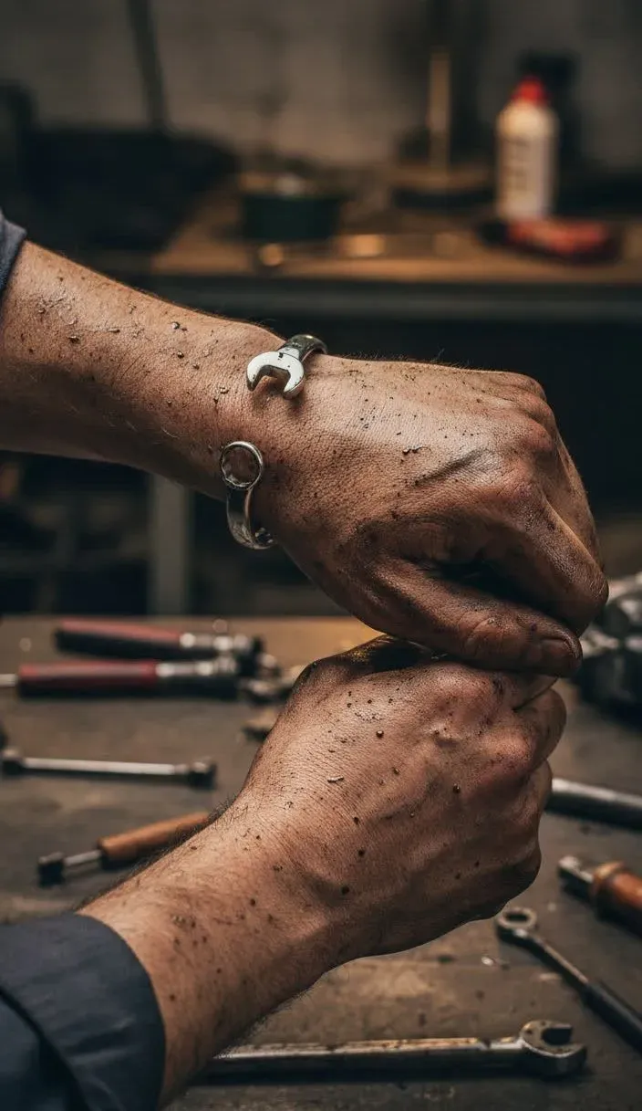 gemini-2.5-flash-image-preview-make-me-a-advert-image-on-a-man-s-wrist-with-oily-hands-more-realistic-2 thumbnail image