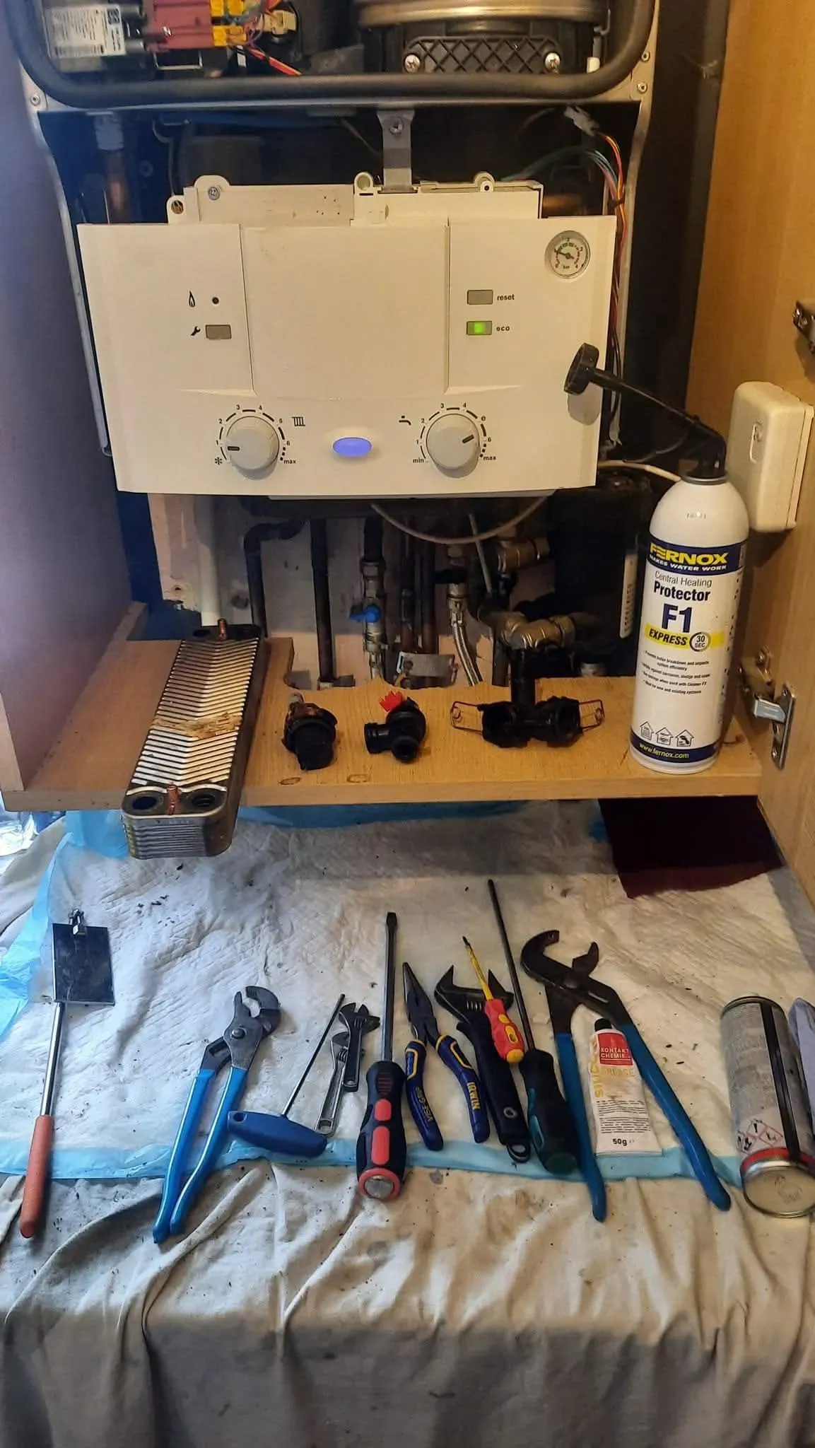Warm and inviting living room after boiler repair