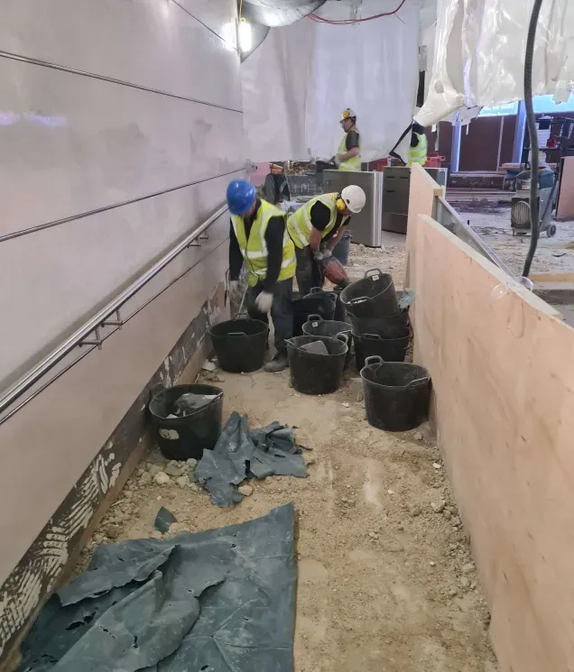 Careful removal process at a Brixton construction site