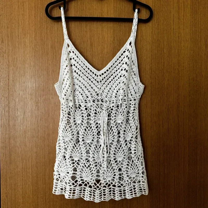 8218384916030-3me6j2cimw1o11b5ayrylk-Cream-Crpchet-Top thumbnail image
