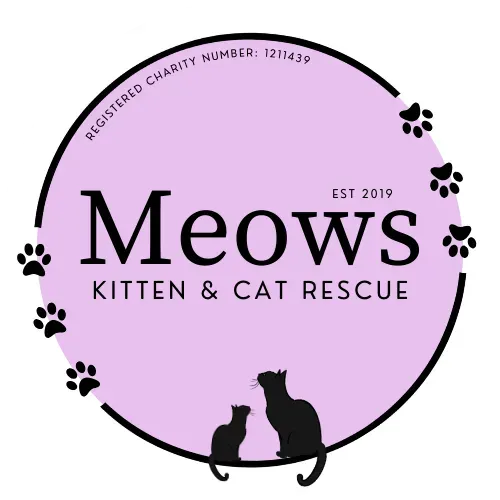 Meows kitten and cat rescue logo
