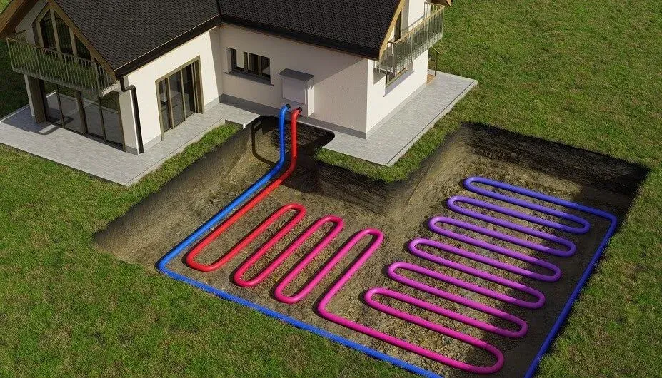 Ground source heat pump installation image