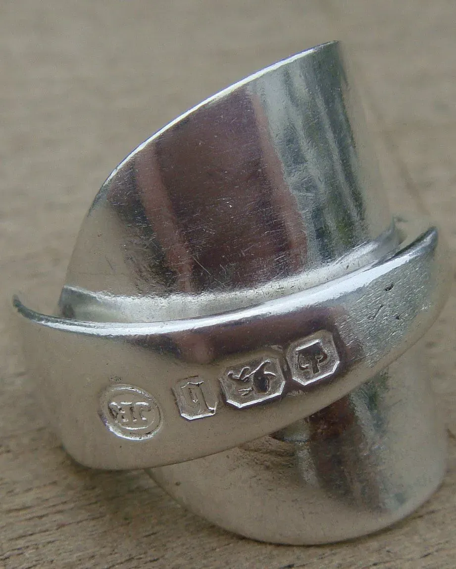 Sterling Silver spoon ring collection background image