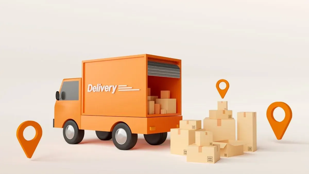 E-commerce delivery image background image